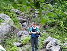 Janez, who cleared the quarry before the event, reading his happy poetry.